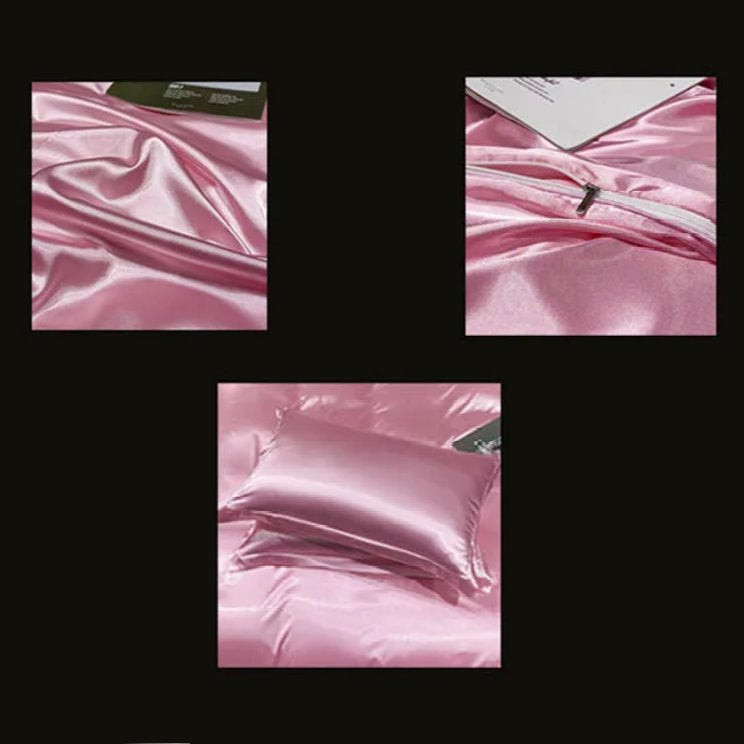 kawaiies-softtoys-plushies-kawaii-plush-Shades of Pink Mulberry Silk Bedding Set Bedding Sets 