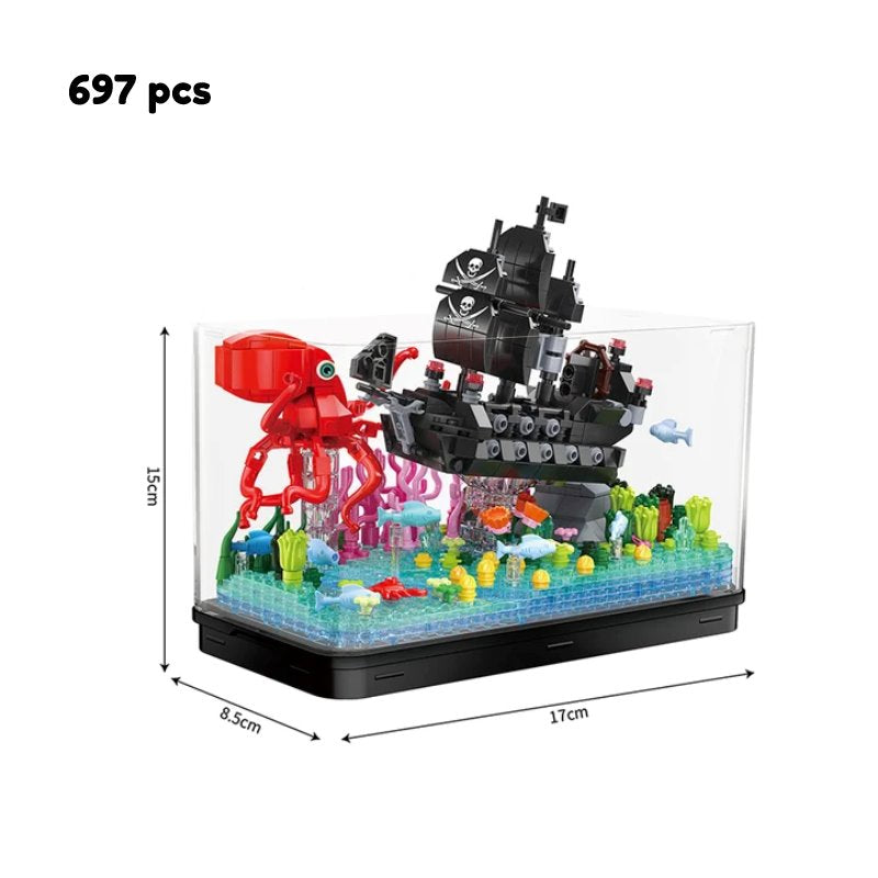 kawaiies-softtoys-plushies-kawaii-plush-Shipwreck Aquarium Tank Light up Micro Building Set Build it 
