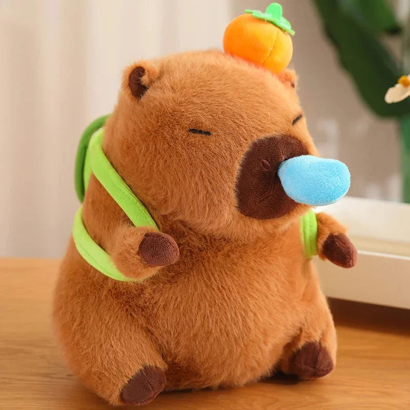 kawaiies-softtoys-plushies-kawaii-plush-Silly Capybara Toast Turtle Snotty Plushie Family Soft toy Dark Turtle Snot Orange 30cm 