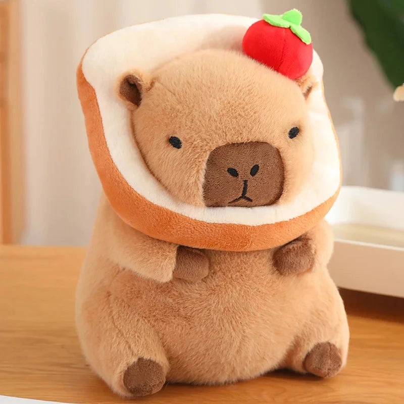 kawaiies-softtoys-plushies-kawaii-plush-Silly Capybara Toast Turtle Snotty Plushie Family Soft toy Light Bread Apple 30cm 