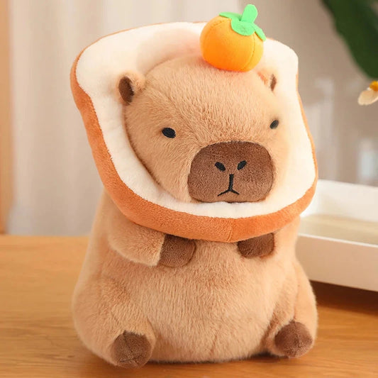 kawaiies-softtoys-plushies-kawaii-plush-Silly Capybara Toast Turtle Snotty Plushie Family Soft toy Light Bread Orange 30cm 