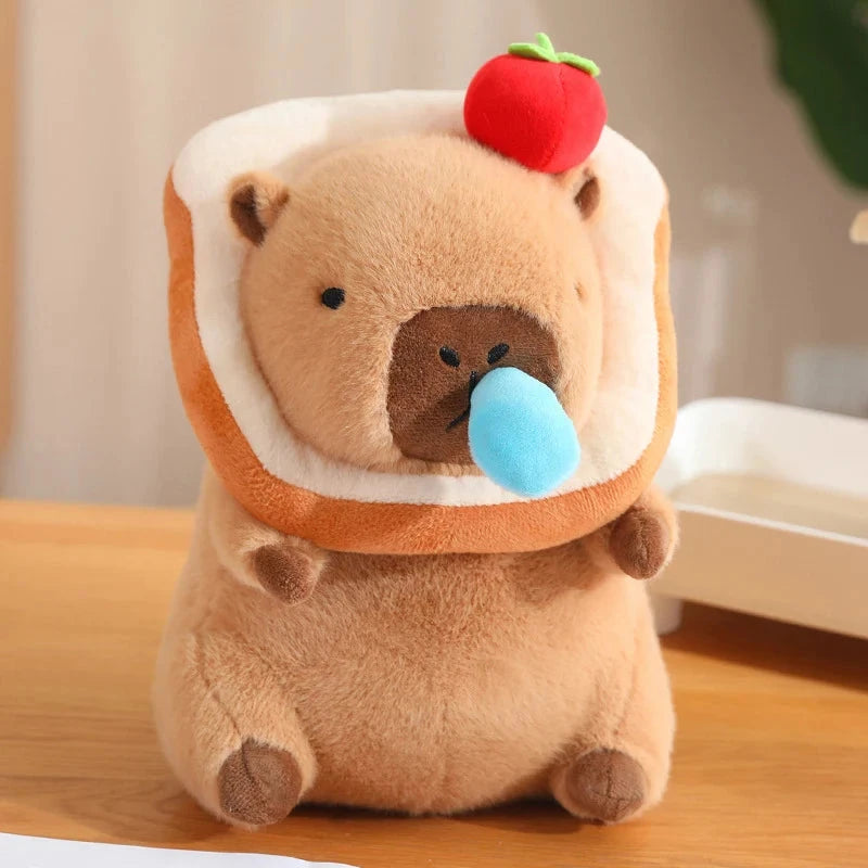 kawaiies-softtoys-plushies-kawaii-plush-Silly Capybara Toast Turtle Snotty Plushie Family Soft toy Light Bread Snot Apple 30cm 