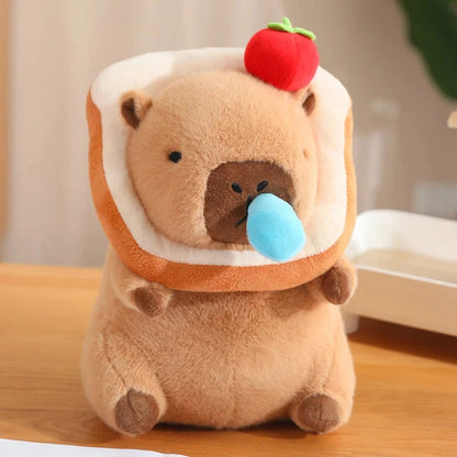 kawaiies-softtoys-plushies-kawaii-plush-Silly Capybara Toast Turtle Snotty Plushie Family Soft toy Light Bread Snot Apple 30cm 