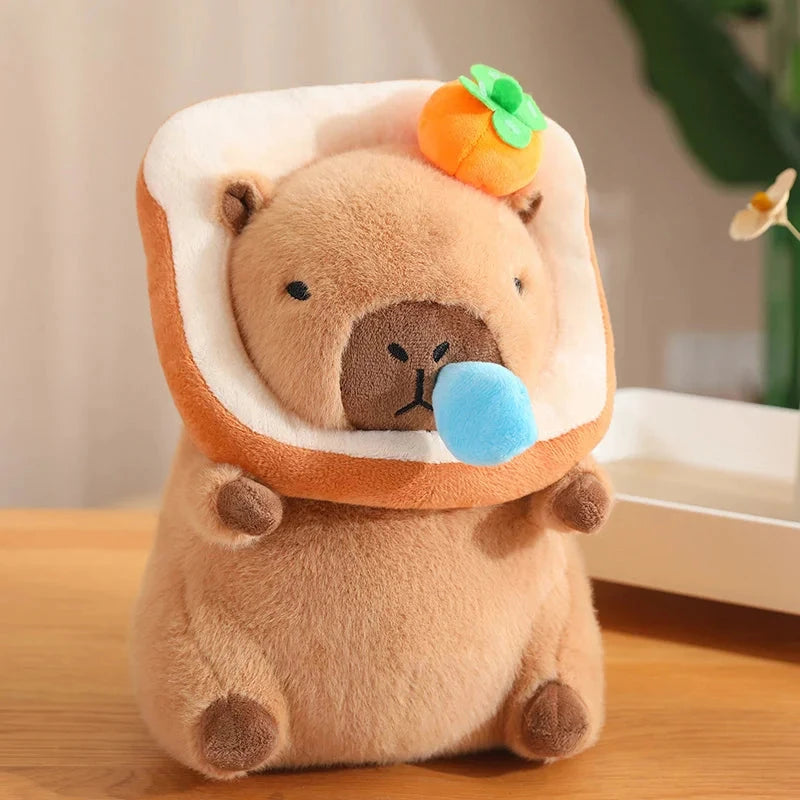 kawaiies-softtoys-plushies-kawaii-plush-Silly Capybara Toast Turtle Snotty Plushie Family Soft toy Light Bread Snot Orange 30cm 