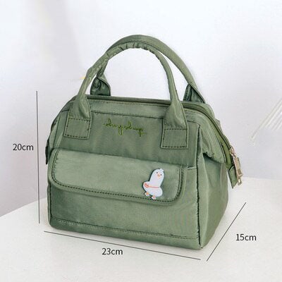 kawaiies-softtoys-plushies-kawaii-plush-Simple Pink Blue Green Waterproof Lunch Bag | NEW Bag Green 