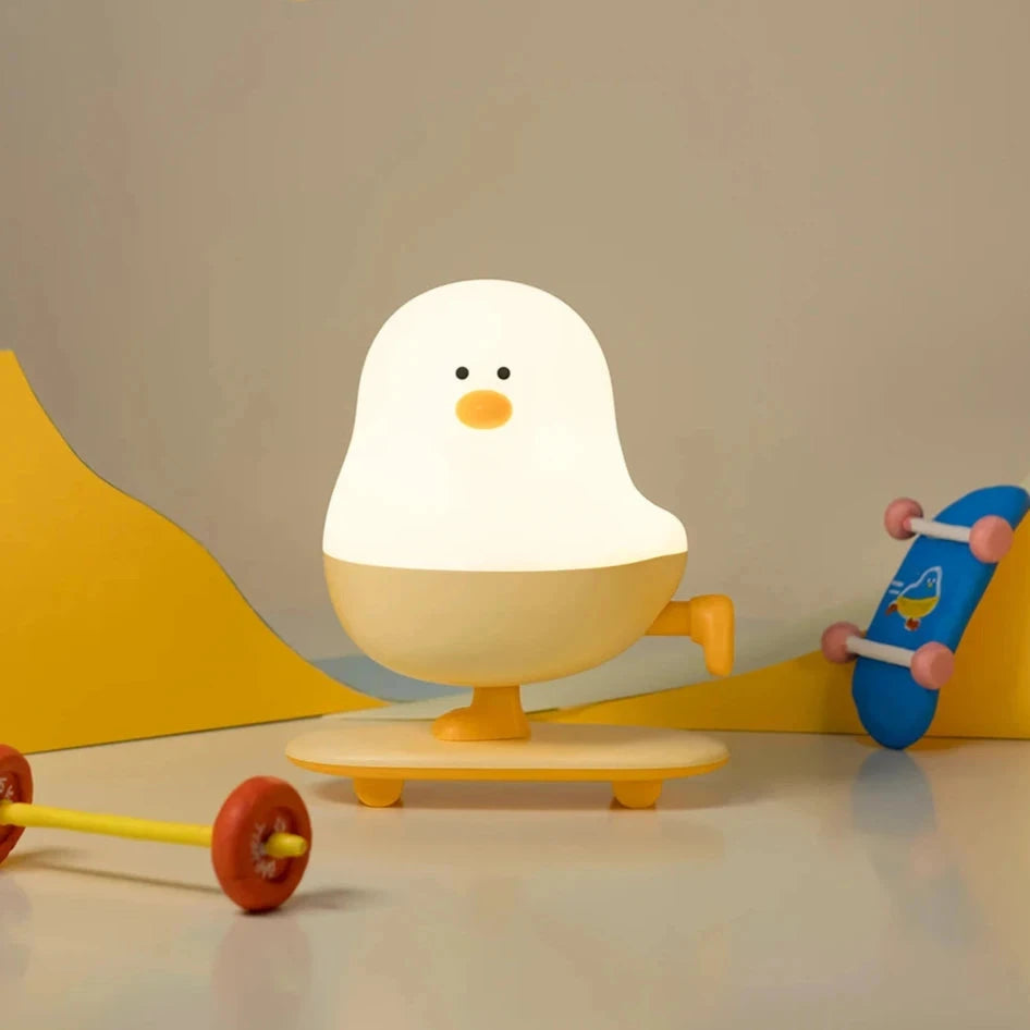 kawaiies-softtoys-plushies-kawaii-plush-Skateboard Chick LED Night Light Home Decor 