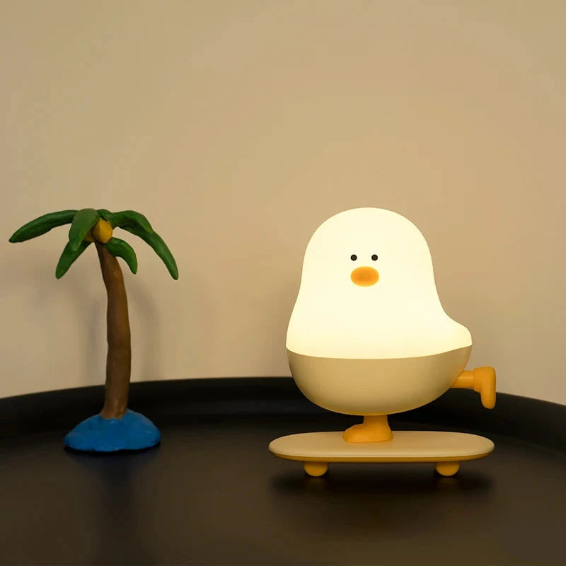 kawaiies-softtoys-plushies-kawaii-plush-Skateboard Chick LED Night Light Home Decor 