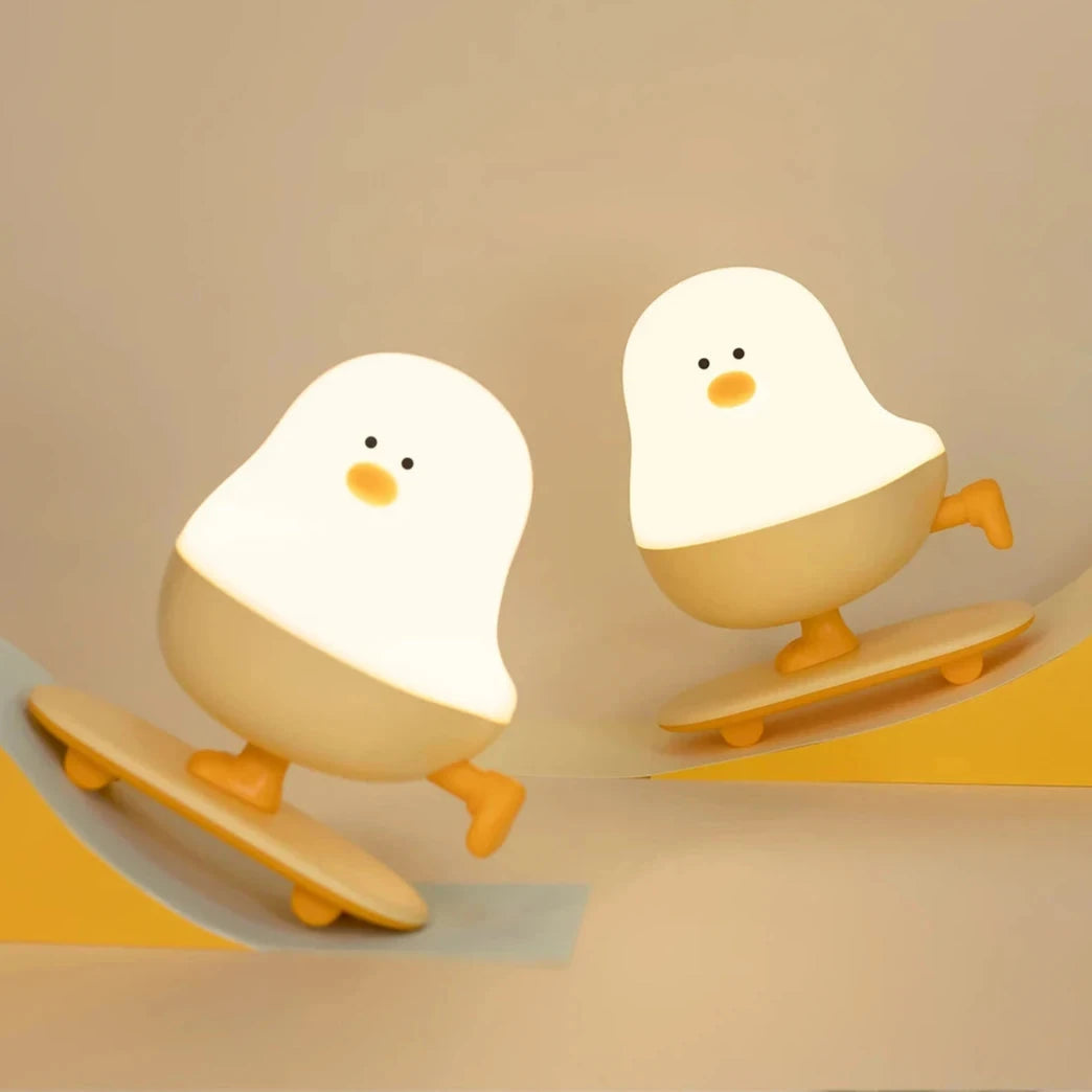 kawaiies-softtoys-plushies-kawaii-plush-Skateboard Chick LED Night Light Home Decor 