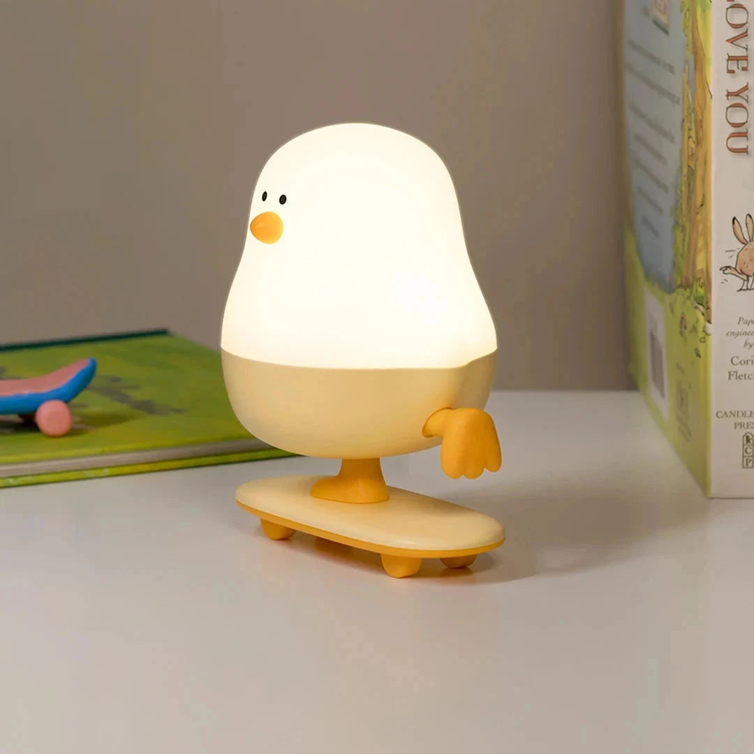 kawaiies-softtoys-plushies-kawaii-plush-Skateboard Chick LED Night Light Home Decor 
