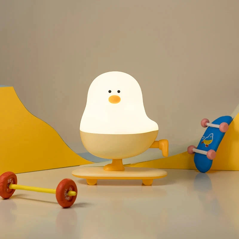 kawaiies-softtoys-plushies-kawaii-plush-Skateboard Chick LED Night Light Home Decor 