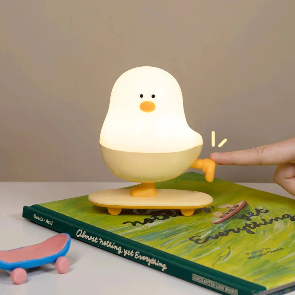 kawaiies-softtoys-plushies-kawaii-plush-Skateboard Chick LED Night Light Home Decor 