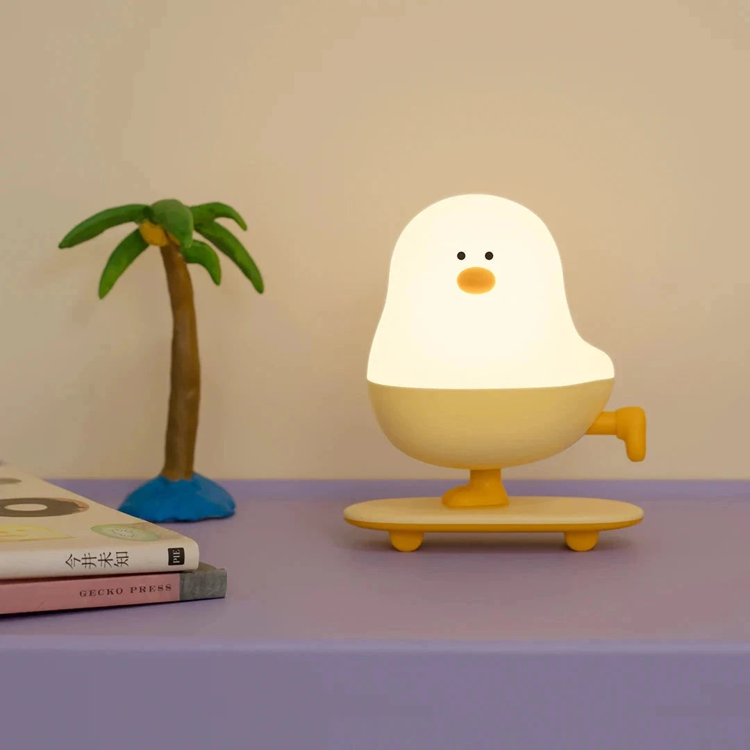 kawaiies-softtoys-plushies-kawaii-plush-Skateboard Chick LED Night Light Home Decor 