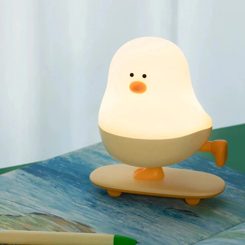 kawaiies-softtoys-plushies-kawaii-plush-Skateboard Chick LED Night Light Home Decor 