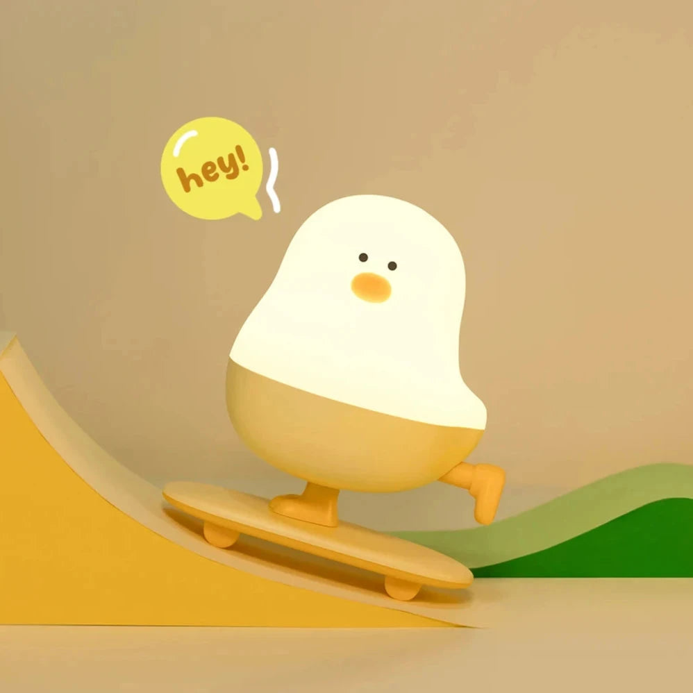 kawaiies-softtoys-plushies-kawaii-plush-Skateboard Chick LED Night Light Home Decor 