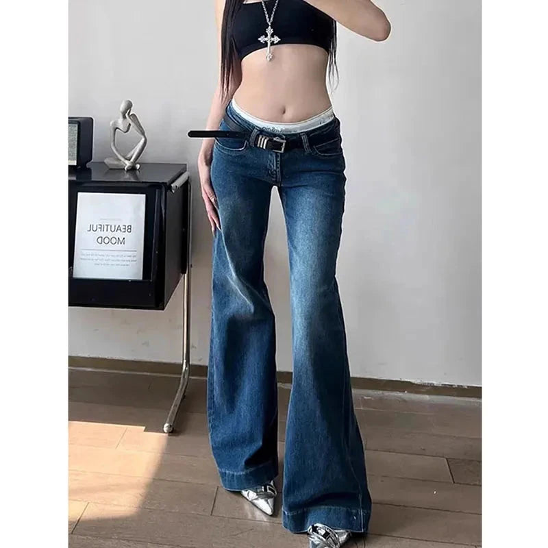 kawaiies-softtoys-plushies-kawaii-plush-Skyline Low Rise Flare Women's Blue Jeans Apparel XL 