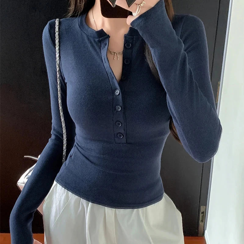 kawaiies-softtoys-plushies-kawaii-plush-Sleek Slim Fit Ribbed Button-Up Long Sleeve Top Apparel 