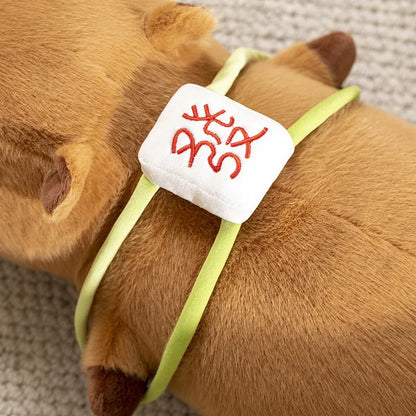 kawaiies-softtoys-plushies-kawaii-plush-Sleepy Capybara with Mahjong Backpack Plushie Soft toy 