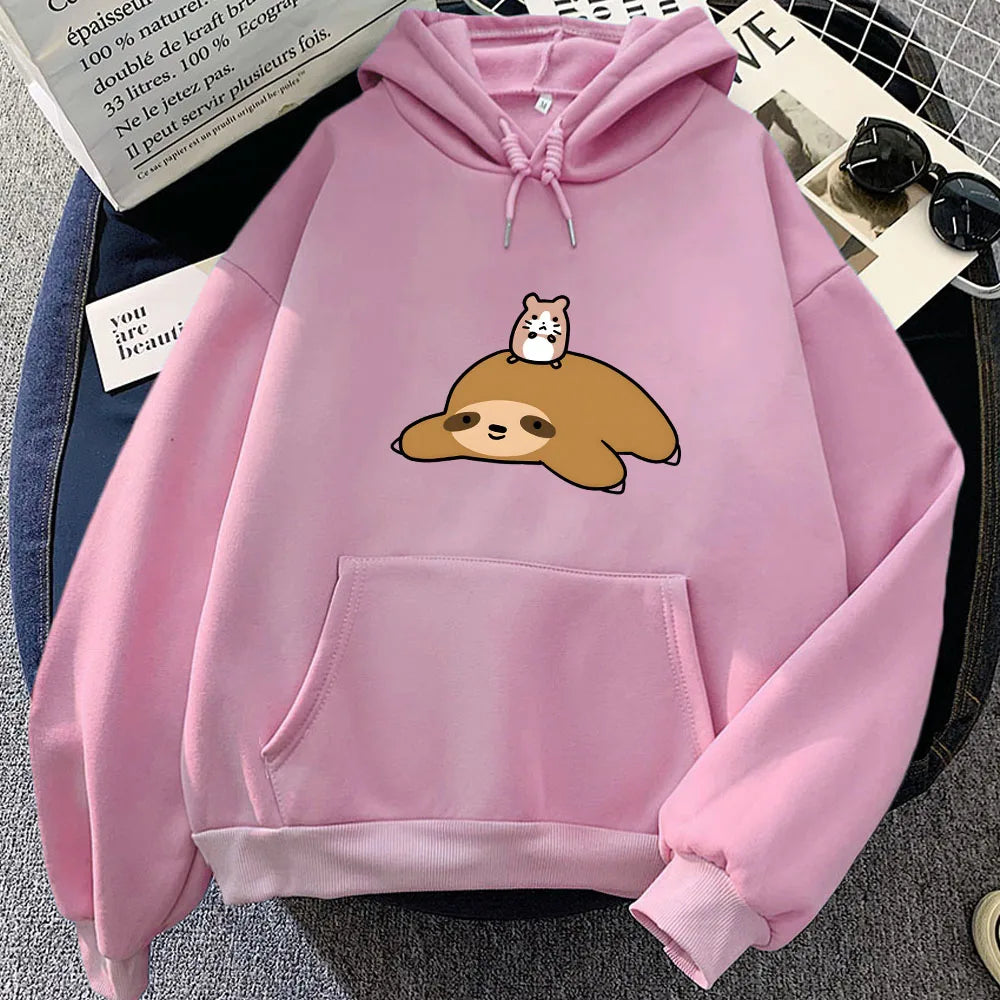 Sloth Hamster Besties Unisex Hoodie Kawaiies