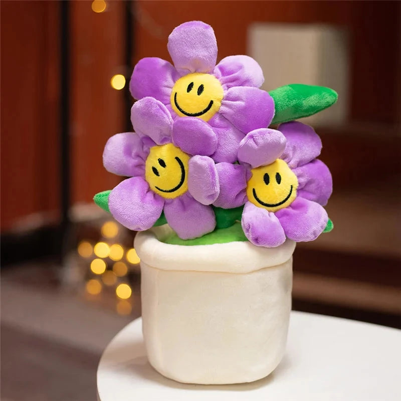kawaiies-softtoys-plushies-kawaii-plush-Smiling Sunflower Flowerpot Plush Soft toy Light Purple 