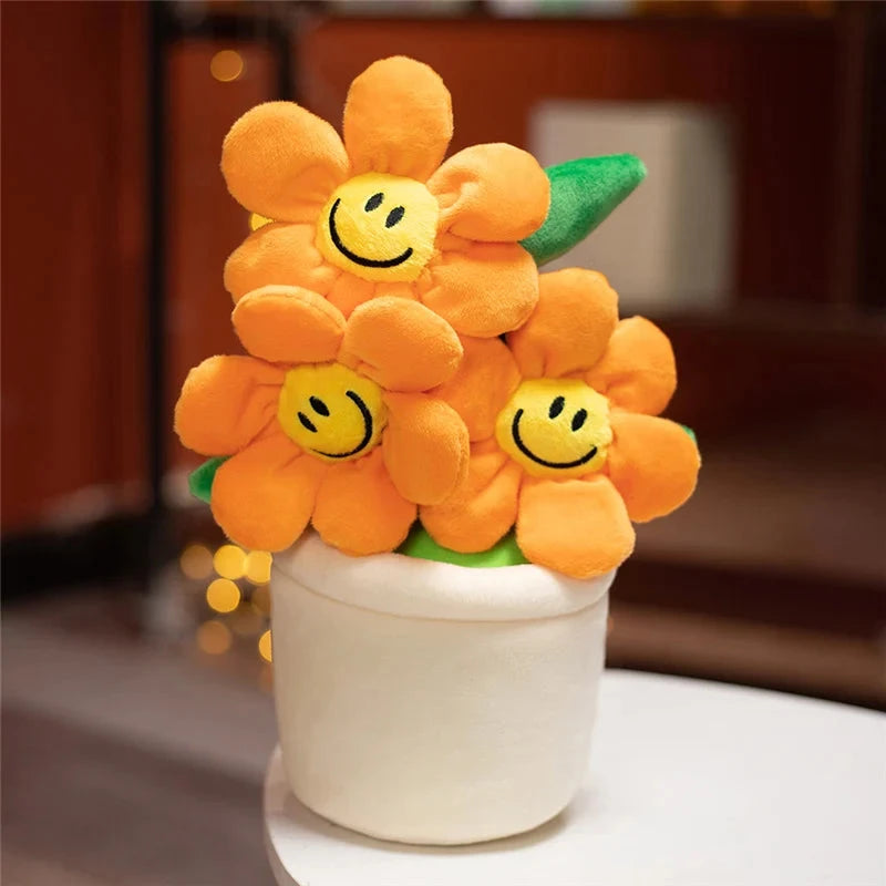 kawaiies-softtoys-plushies-kawaii-plush-Smiling Sunflower Flowerpot Plush Soft toy Orange 