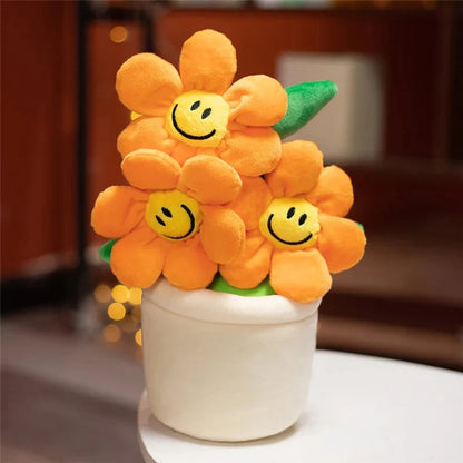 kawaiies-softtoys-plushies-kawaii-plush-Smiling Sunflower Flowerpot Plush Soft toy Orange 