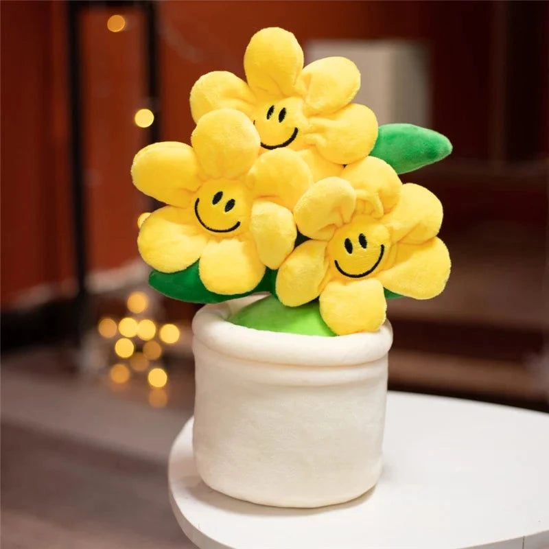 kawaiies-softtoys-plushies-kawaii-plush-Smiling Sunflower Flowerpot Plush Soft toy Yellow 