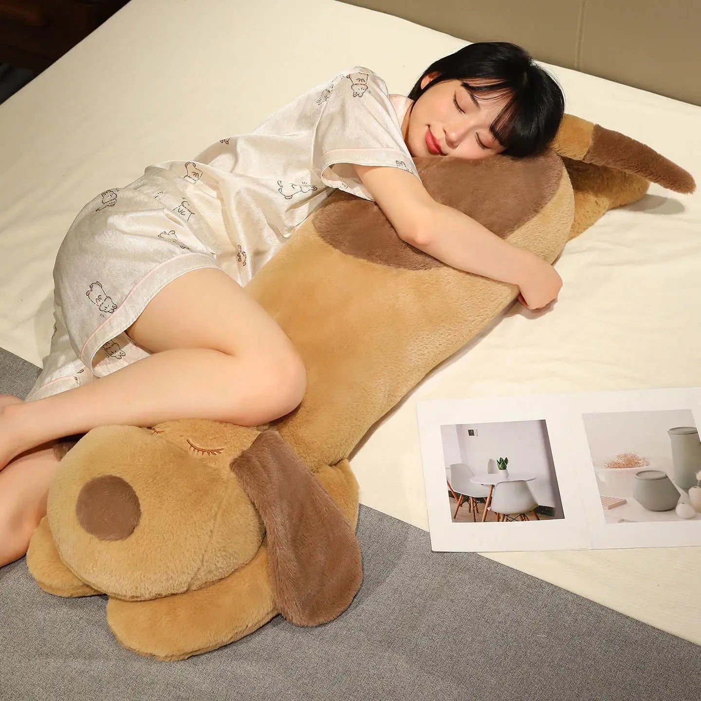 kawaiies-softtoys-plushies-kawaii-plush-Snoozie the Sleepy Puppy Hug Pillow Soft toy 