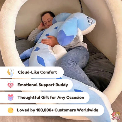 kawaiies-softtoys-plushies-kawaii-plush-Sofi the Long Kawaii Baby Blue Hybrid Dragon Plushie Soft toy 