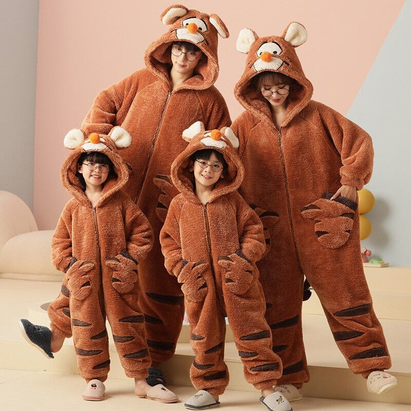 kawaiies-softtoys-plushies-kawaii-plush-Soft Bear Family Fluffy Pyjama 1-Piece Set Apparel 