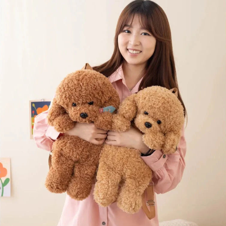 kawaiies-softtoys-plushies-kawaii-plush-Soft Teddy Poodle Plush Backpack Bags 