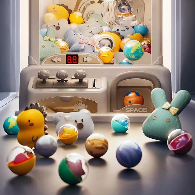 kawaiies-softtoys-plushies-kawaii-plush-Space Astronaut Panda Bear Mini Claw Machine | NEW Toys 