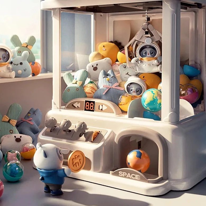 kawaiies-softtoys-plushies-kawaii-plush-Space Astronaut Panda Bear Mini Claw Machine | NEW Toys 