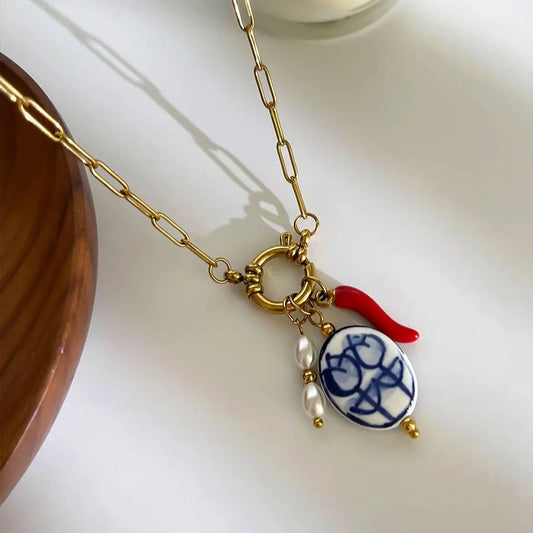 kawaiies-softtoys-plushies-kawaii-plush-Spice Pearl Porcelain Charm Necklace Jewelry 