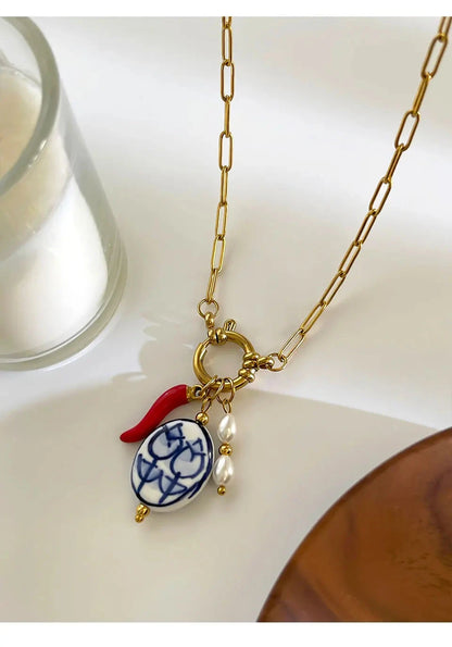 kawaiies-softtoys-plushies-kawaii-plush-Spice Pearl Porcelain Charm Necklace Jewelry 