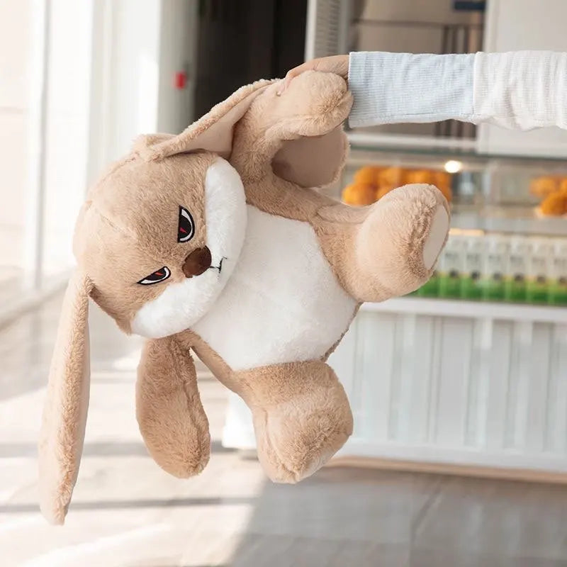 kawaiies-softtoys-plushies-kawaii-plush-Spike the Angry Beige Fluffy Bunny Plushie Soft toy 