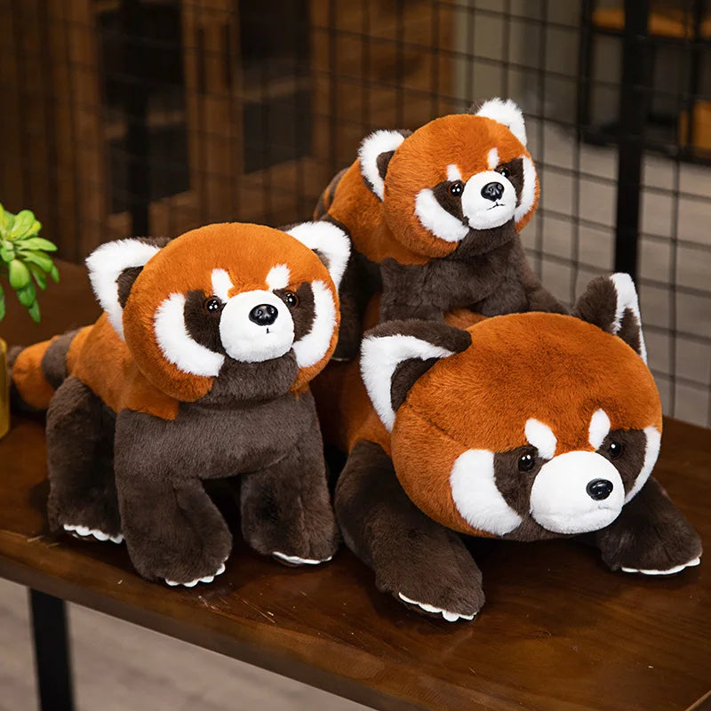 kawaiies-softtoys-plushies-kawaii-plush-Standing Life-like Fluffy Red Panda Plush Soft toy 