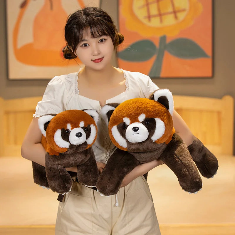 kawaiies-softtoys-plushies-kawaii-plush-Standing Life-like Fluffy Red Panda Plush Soft toy 