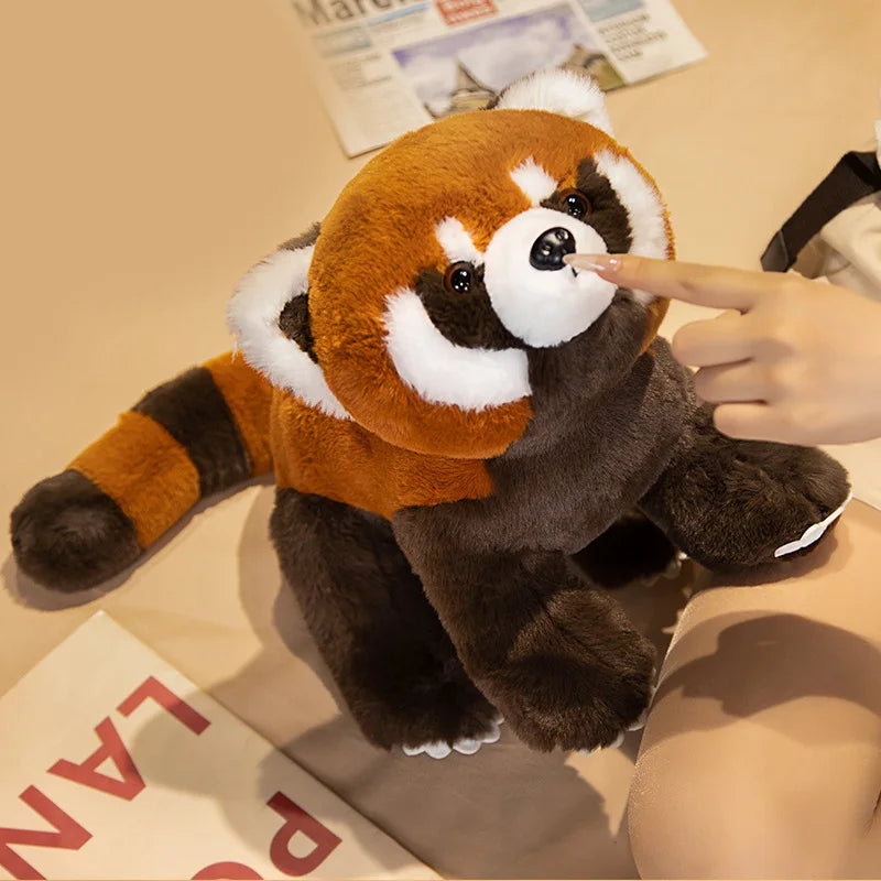 kawaiies-softtoys-plushies-kawaii-plush-Standing Life-like Fluffy Red Panda Plush Soft toy 