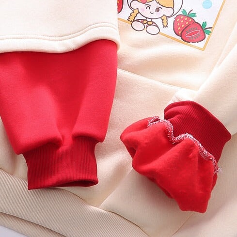 kawaiies-softtoys-plushies-kawaii-plush-Strawberry Mikki Bunny Fleece Hoodies Hoodies 