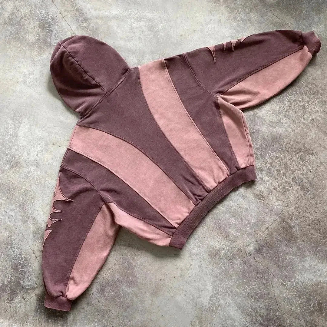 kawaiies-softtoys-plushies-kawaii-plush-Streetwear Flame Star Contrast Color Hoodie Apparel 