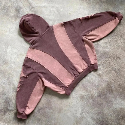 kawaiies-softtoys-plushies-kawaii-plush-Streetwear Flame Star Contrast Color Hoodie Apparel 