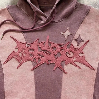 kawaiies-softtoys-plushies-kawaii-plush-Streetwear Flame Star Contrast Color Hoodie Apparel 