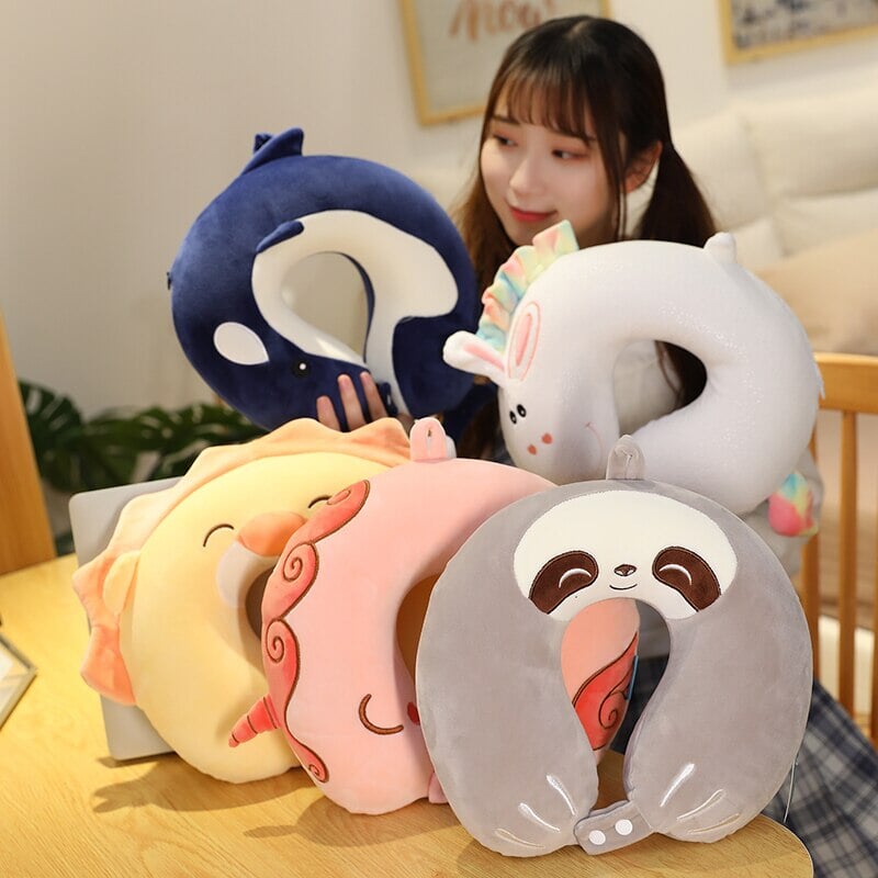 kawaiies-softtoys-plushies-kawaii-plush-Stuffed Animal Memory Foam U-Shaped Neck Pillow 2023 Collection V2 | NEW Pillows 