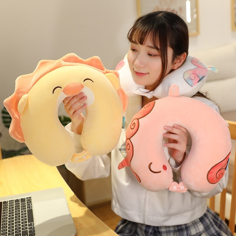 kawaiies-softtoys-plushies-kawaii-plush-Stuffed Animal Memory Foam U-Shaped Neck Pillow 2023 Collection V2 | NEW Pillows 