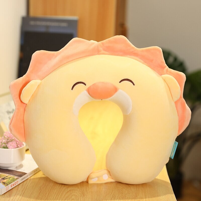 kawaiies-softtoys-plushies-kawaii-plush-Stuffed Animal Memory Foam U-Shaped Neck Pillow 2023 Collection V2 | NEW Pillows Lion 