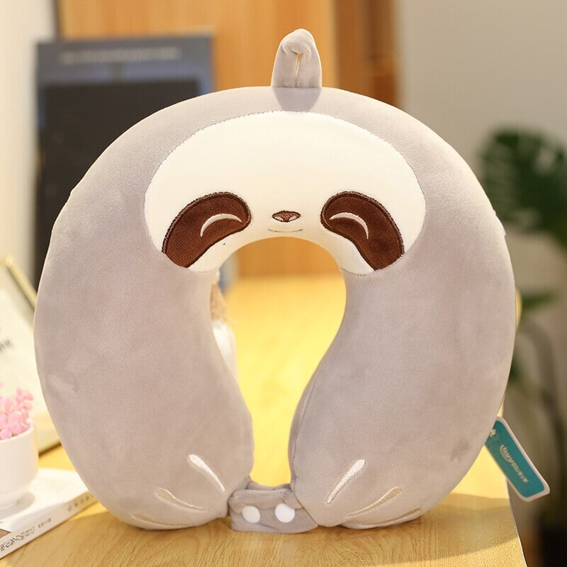 kawaiies-softtoys-plushies-kawaii-plush-Stuffed Animal Memory Foam U-Shaped Neck Pillow 2023 Collection V2 | NEW Pillows Sloth 