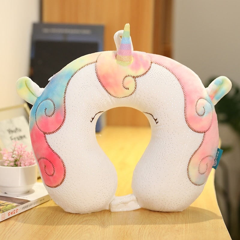 kawaiies-softtoys-plushies-kawaii-plush-Stuffed Animal Memory Foam U-Shaped Neck Pillow 2023 Collection V2 | NEW Pillows White Unicorn 