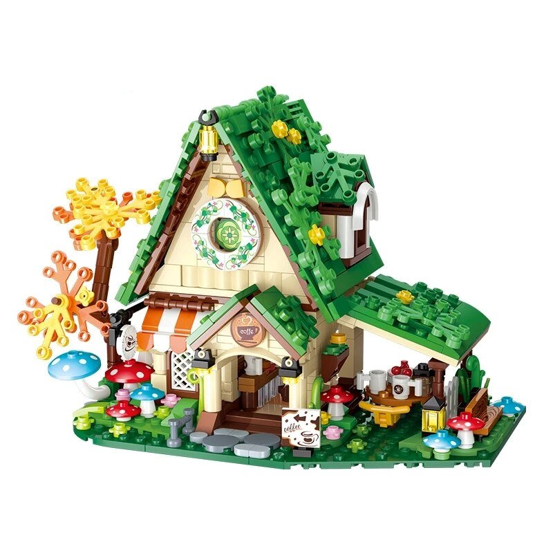 kawaiies-softtoys-plushies-kawaii-plush-Summer Green and Pink Cottages Micro Building Set Build it 