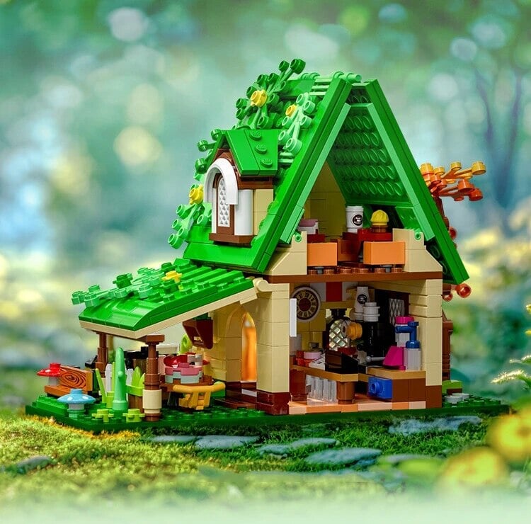 kawaiies-softtoys-plushies-kawaii-plush-Summer Green and Pink Cottages Micro Building Set Build it 