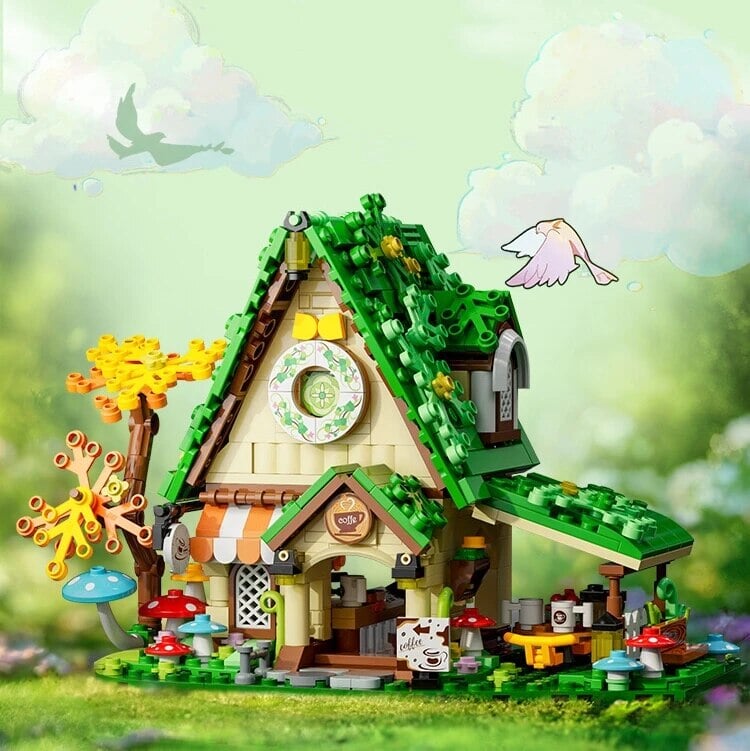 kawaiies-softtoys-plushies-kawaii-plush-Summer Green and Pink Cottages Micro Building Set Build it 